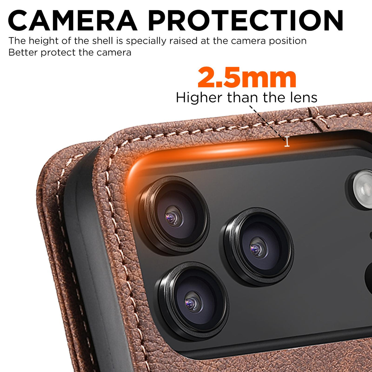 Compatible with iPhone 18 Pro Max SUTENI J07 Multifunctional Horizontal Flip Magsafe Leather Phone Case - Brown
