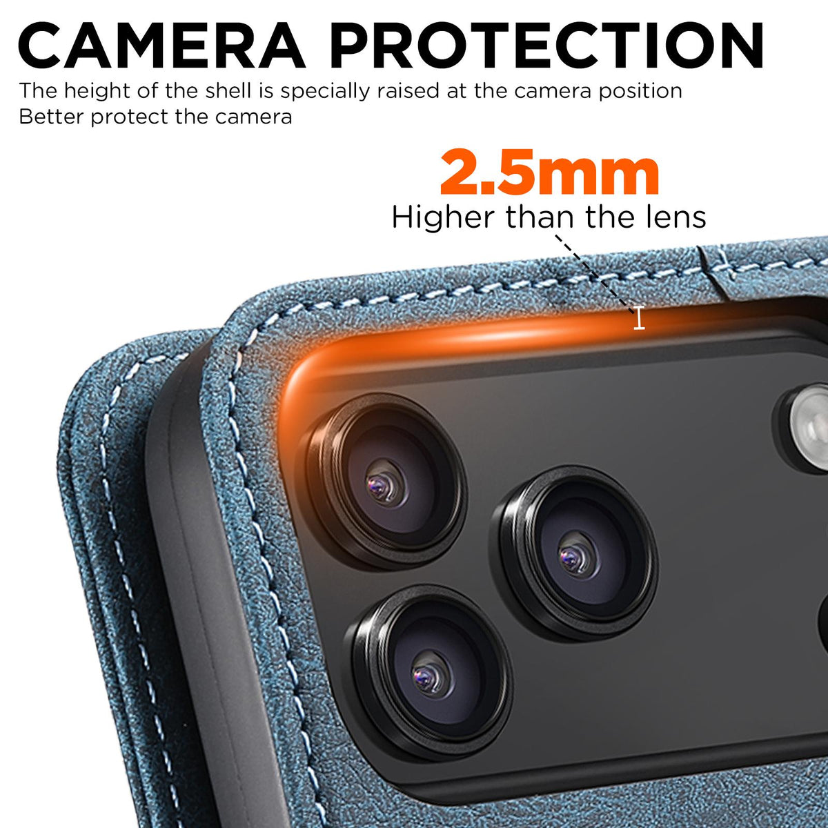 Compatible with iPhone 18 Pro Max SUTENI J07 Multifunctional Horizontal Flip Magsafe Leather Phone Case - Blue