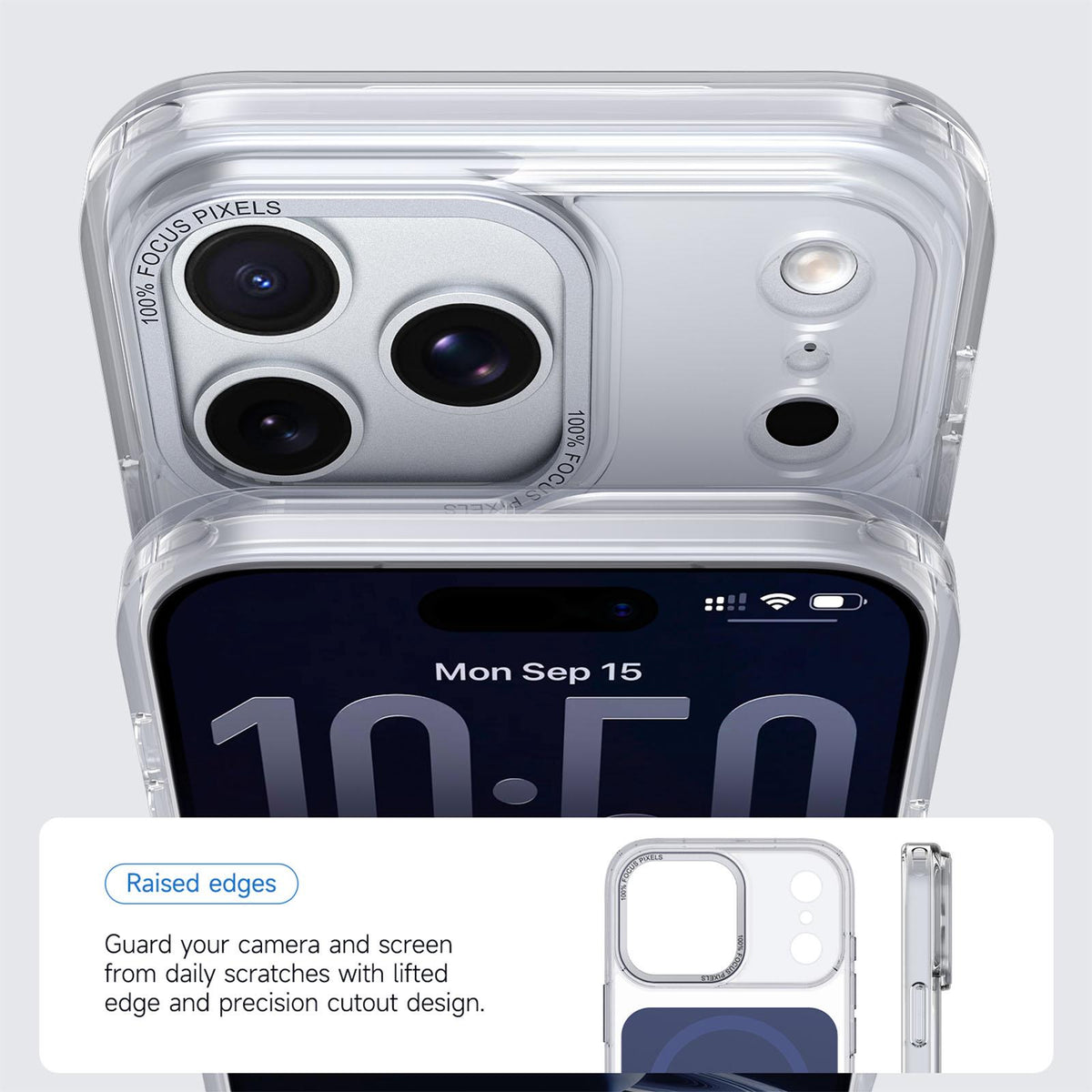 Compatible with iPhone 18 Pro Max Kalebol Transparent Magnetic MagSafe Skin Feel Phone Case - Blue