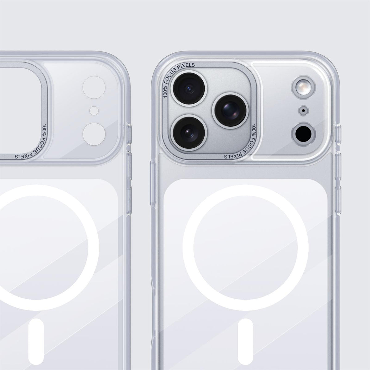 Compatible with iPhone 18 Pro Max Kalebol Transparent Magnetic MagSafe Skin Feel Phone Case - White