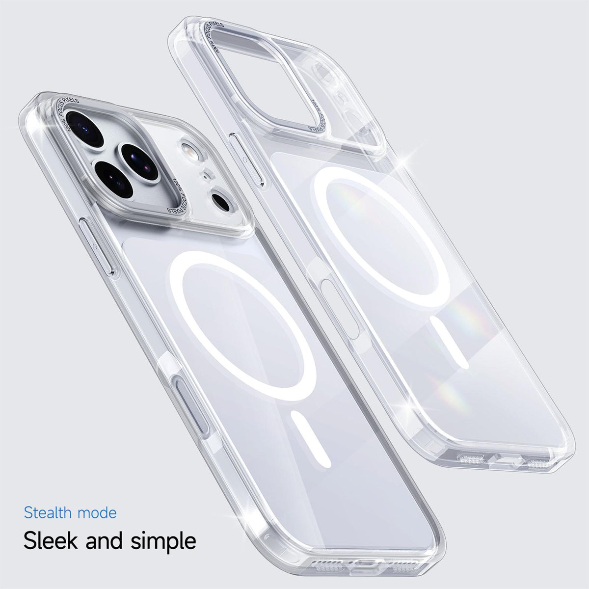 Compatible with iPhone 18 Pro Max Kalebol Transparent Magnetic MagSafe Skin Feel Phone Case - White