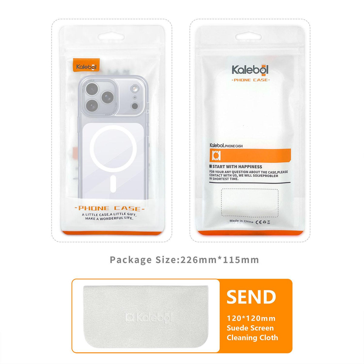 Compatible with iPhone 18 Pro Max Kalebol Transparent Magnetic MagSafe Skin Feel Phone Case - Blue