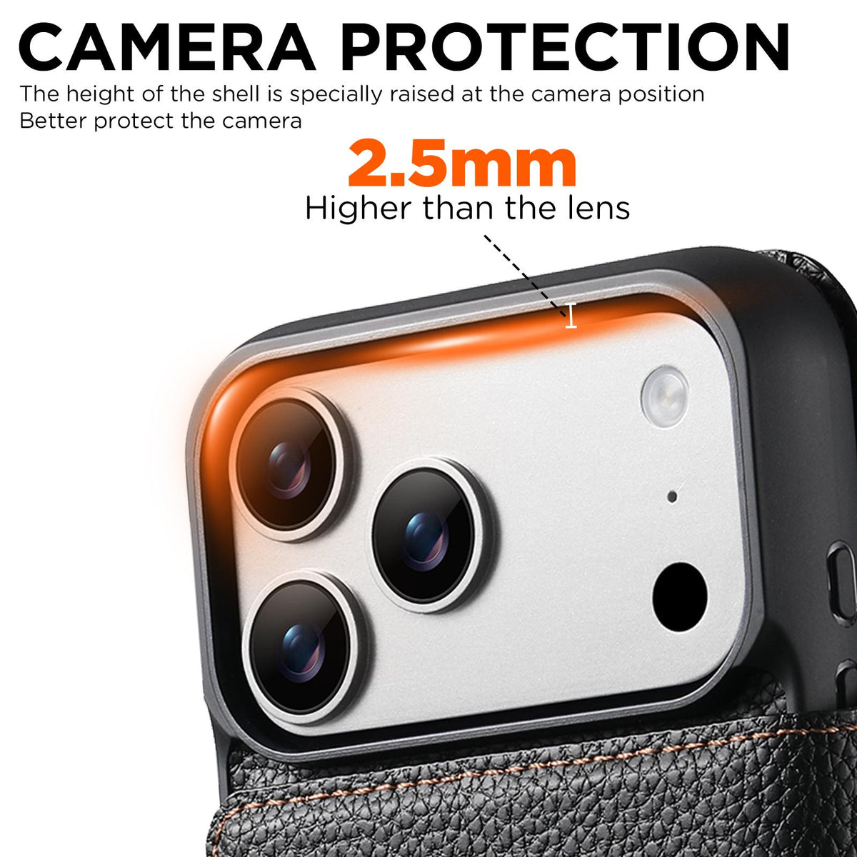 Compatible with iPhone 18 Pro Max Suteni Q08 2-in-1 Multi-function Magnetic Wallet Big Litchi Vegan Leather Phone Case - Brown