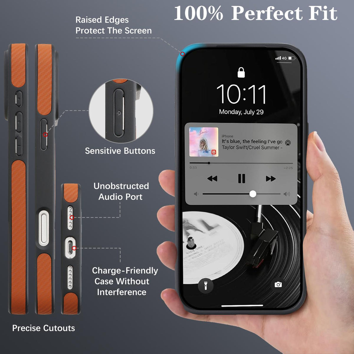Compatible with iPhone 18 Pro Max Carbon Fiber MagSafe Phone Case - Brown