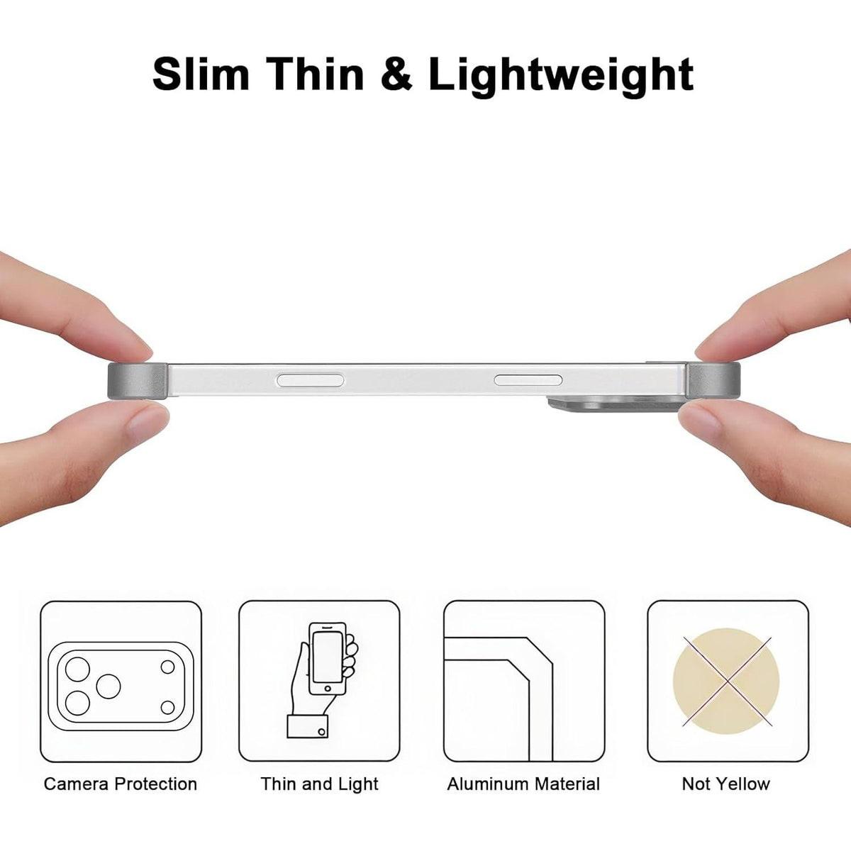 Compatible with iPhone 18 Pro Max Ultra-thin Frameless Titanium Alloy Four Corner Shockproof Phone Case - Titanium Gray