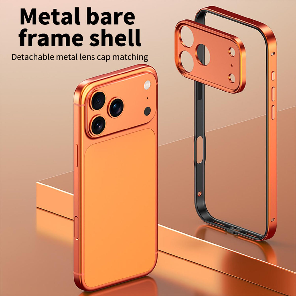 Compatible with iPhone 18 Pro Max Aluminum Alloy Dual-Layer Silicone Edge Thin Cooling Phone Frame Case with Metal Lens Frame - Sky Blue