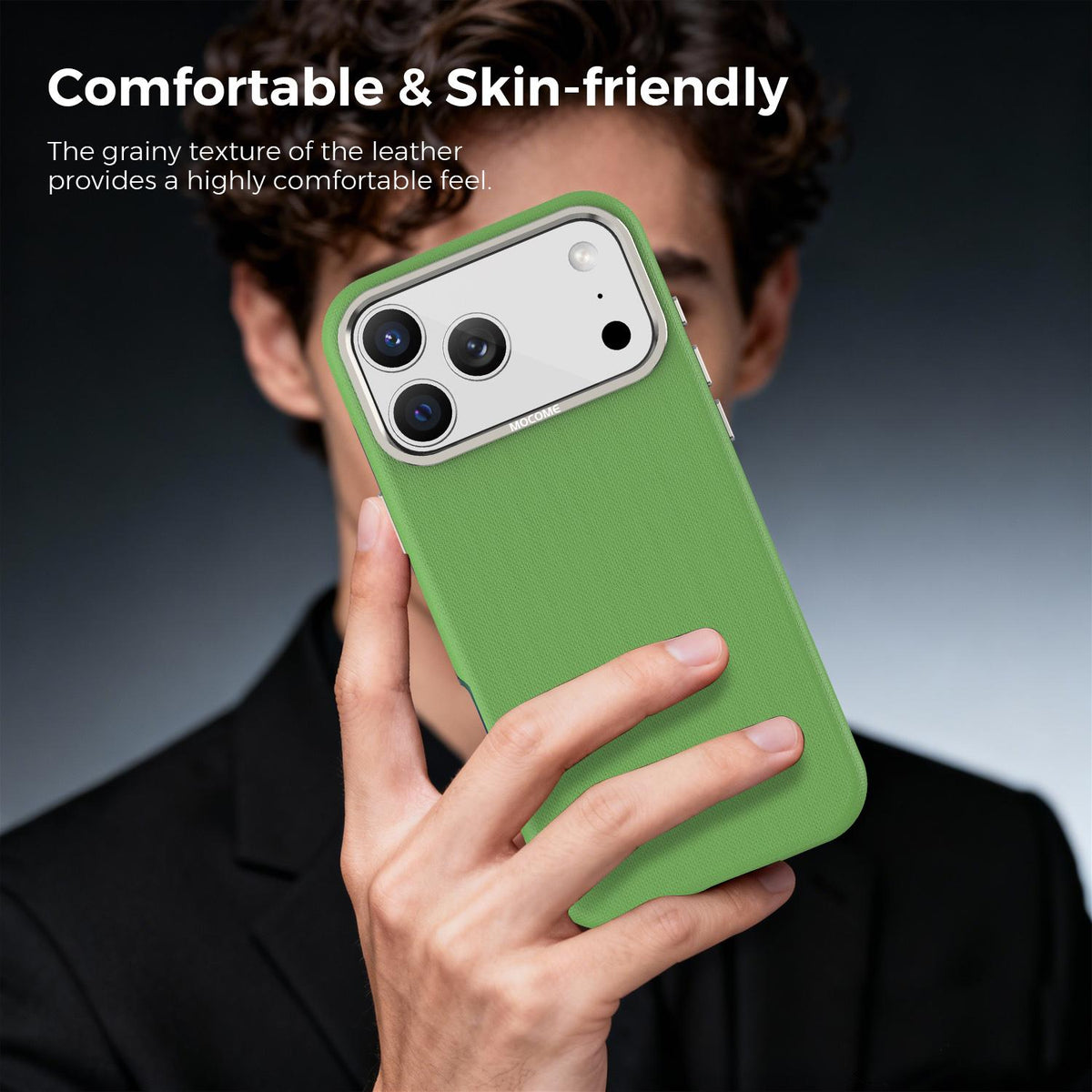 Compatible with iPhone 18 Pro Max Mocome Plain Magnetic Shockproof Phone Case - Green