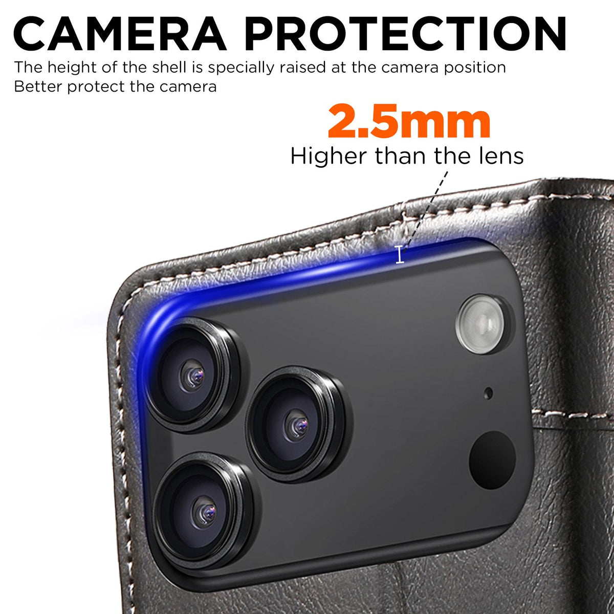 Compatible with iPhone 18 Pro Max Suteni Baroque Calf Texture Buckle Wallet Leather Phone Case - Black