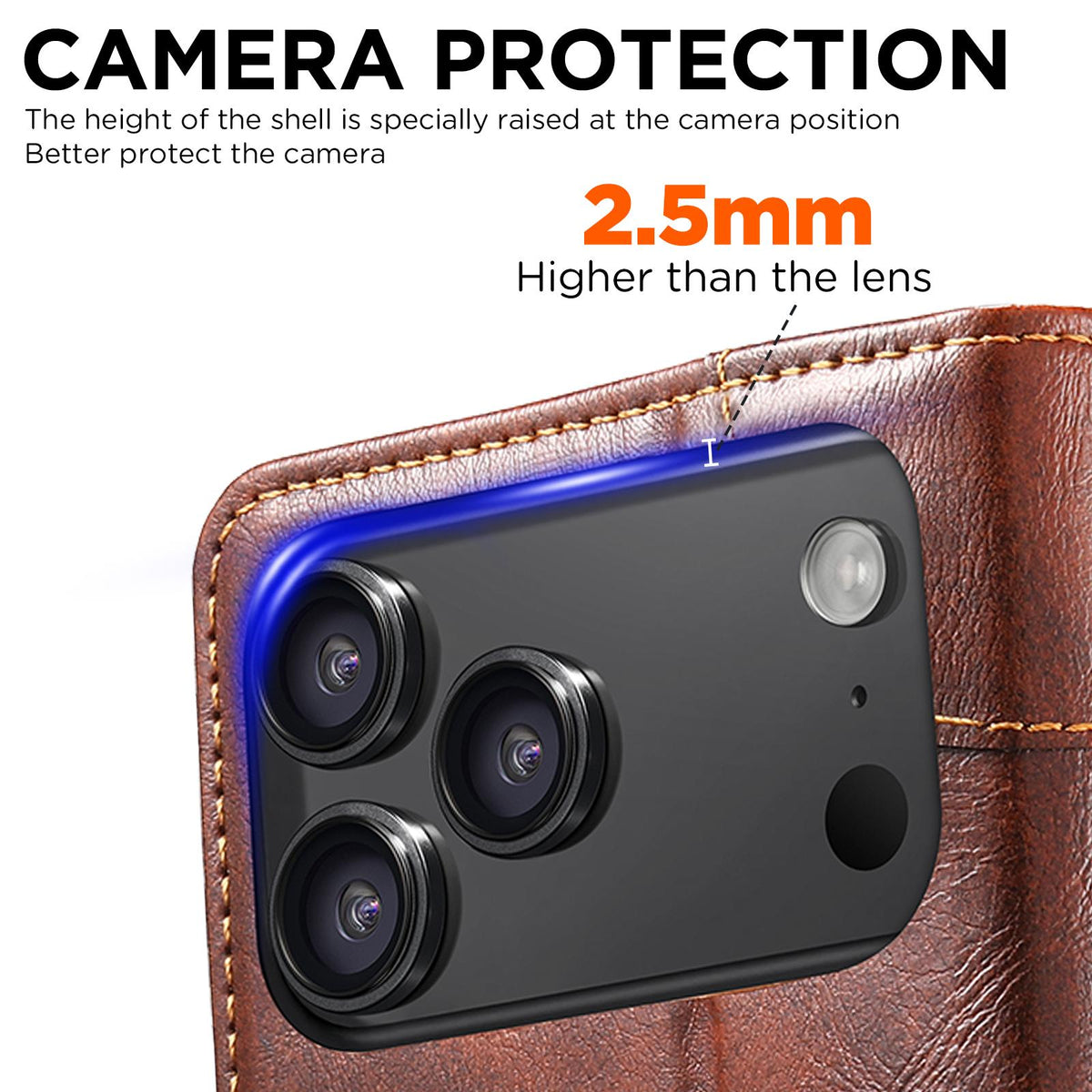 Compatible with iPhone 18 Pro Max Suteni Baroque Calf Texture Buckle Wallet Leather Phone Case - Khaki