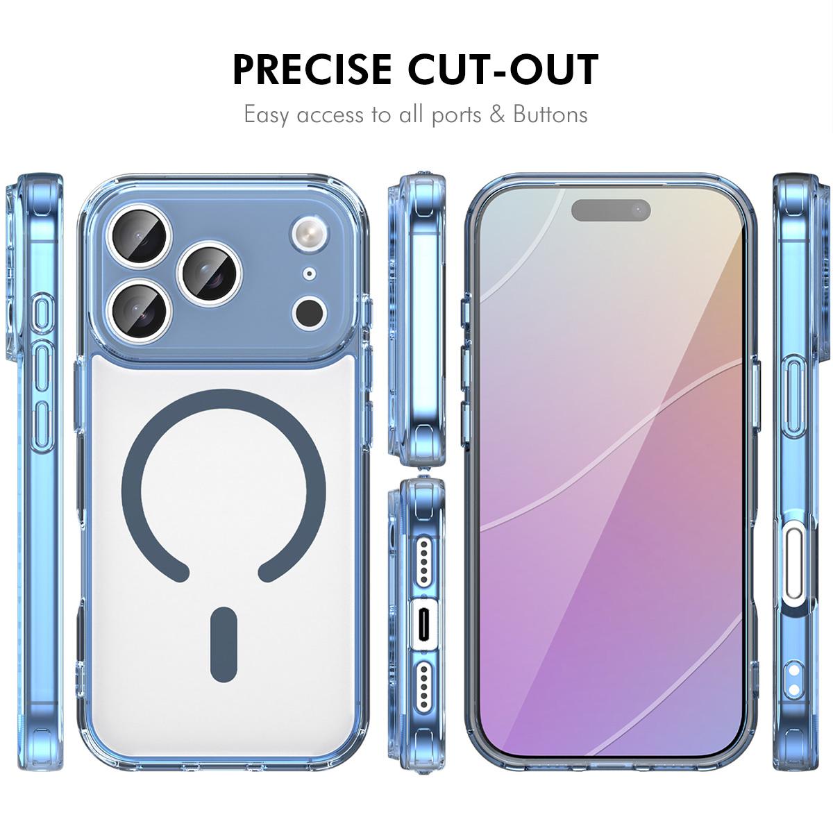 Compatible with iPhone 18 Pro Max ENKAY Hat-Prince Magnetic Matte Translucent Phone Case with Large Arc Film - Black