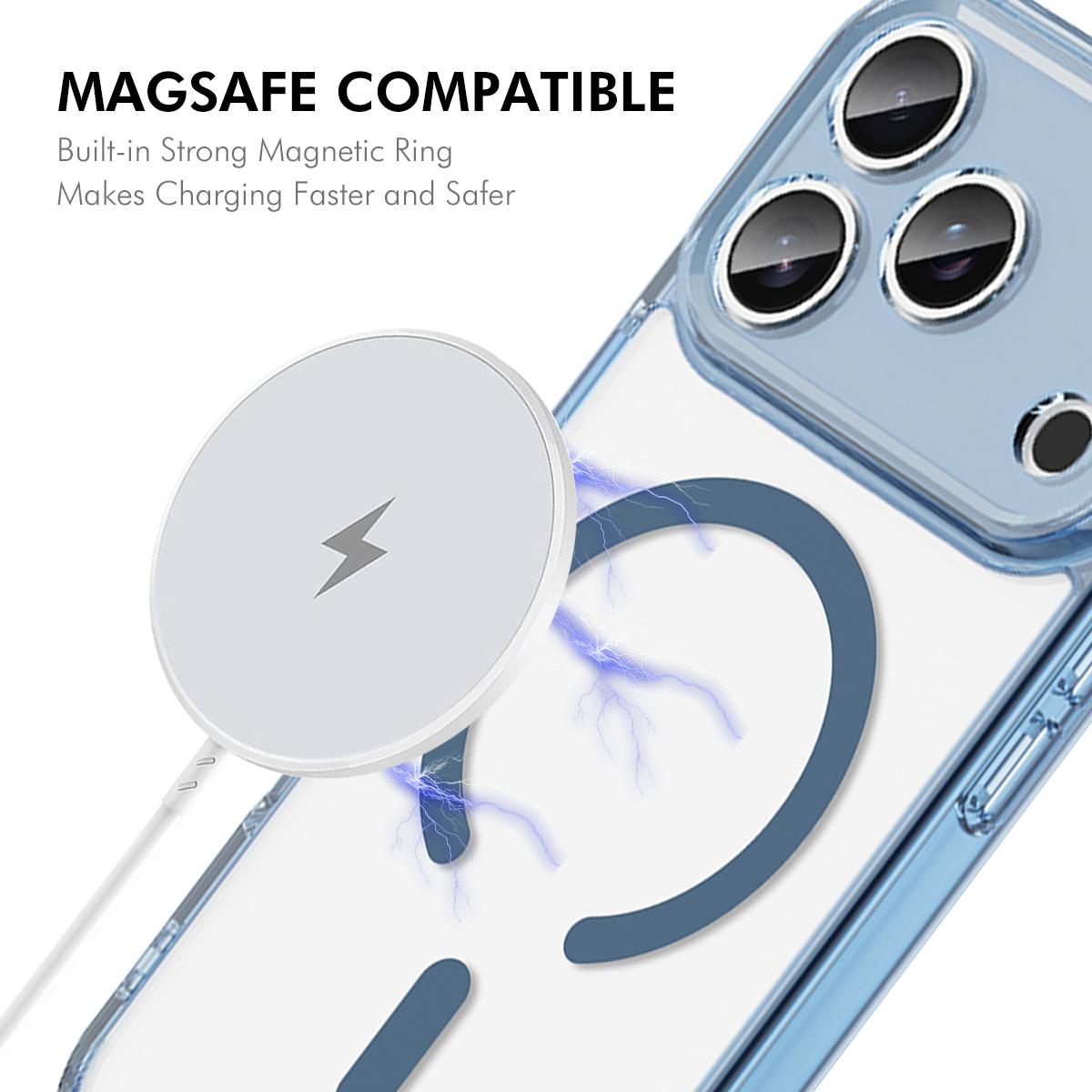 Compatible with iPhone 18 Pro Max ENKAY Hat-Prince Magnetic Matte Translucent Phone Case with Large Arc Film - Black