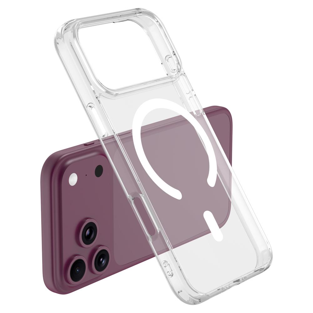 Compatible with iPhone 18 Pro Max LeReach TOC Clear Series Dual-Composite Armor TPU + Acrylic Shockproof Magnetic Phone Case - Transparent