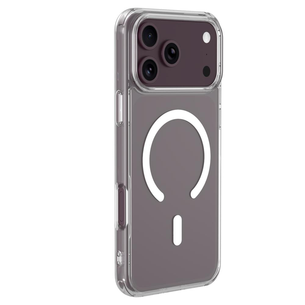 Compatible with iPhone 18 Pro Max LeReach TOC Clear Series Dual-Composite Armor TPU + Acrylic Shockproof Magnetic Phone Case - Transparent