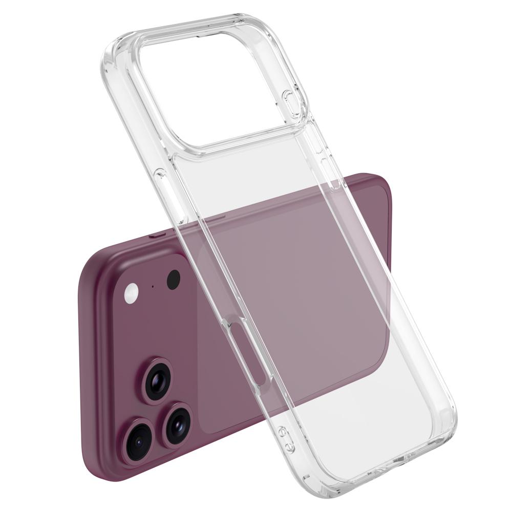 Compatible with iPhone 18 Pro Max LeReach TOC Clear Series Composite Armor TPU Acrylic Dual-Layer Shockproof Phone Case - Transparent