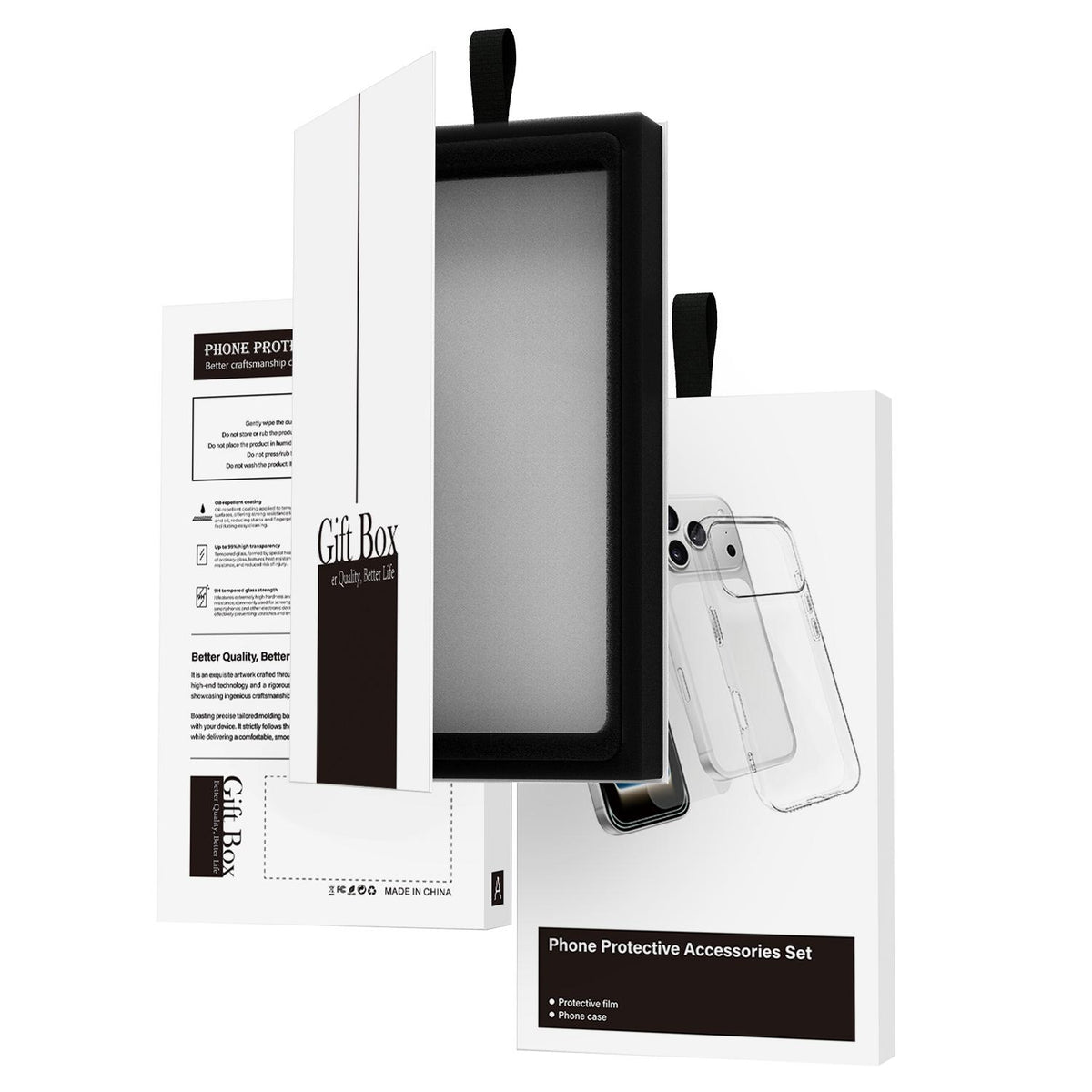 2 in 1 Set Clear TPU Phone Case with High Alumina Tempered Glass Film Compatible with iPhone 18 Pro Max
