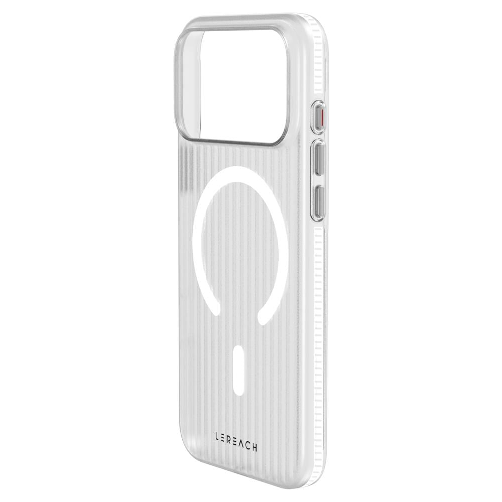Compatible with iPhone 18 Pro Max LeReach TOC Icicle Series Ice Mist Double-Sided Non-Slip Magnetic Phone Case - White