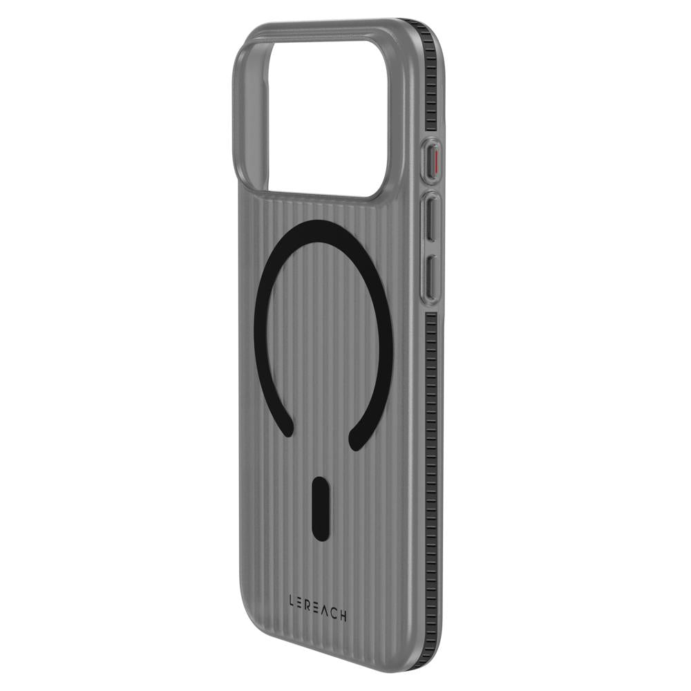 Compatible with iPhone 18 Pro Max LeReach TOC Icicle Series Ice Mist Double-Sided Non-Slip Magnetic Phone Case - Black