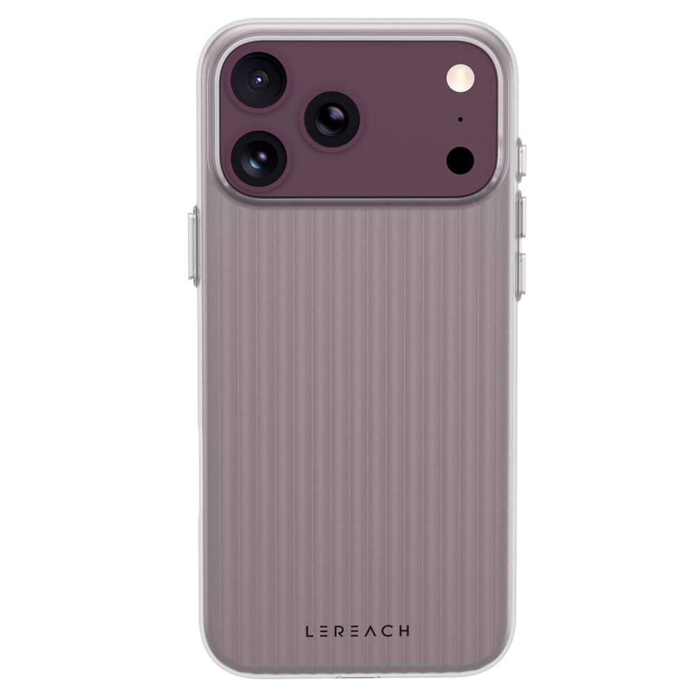 Compatible with iPhone 18 Pro LeReach TOC Icicle Series Ice Mist Double-Sided Non-Slip Phone Case - White