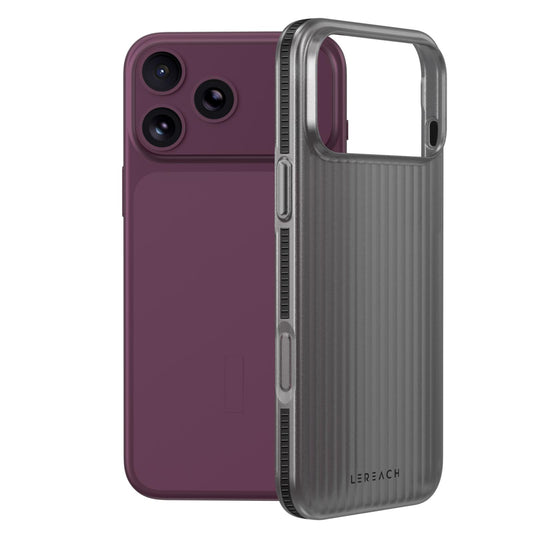 Compatible with iPhone 18 Pro Max LeReach TOC Icicle Series Ice Mist Double-Sided Non-Slip Phone Case - Black