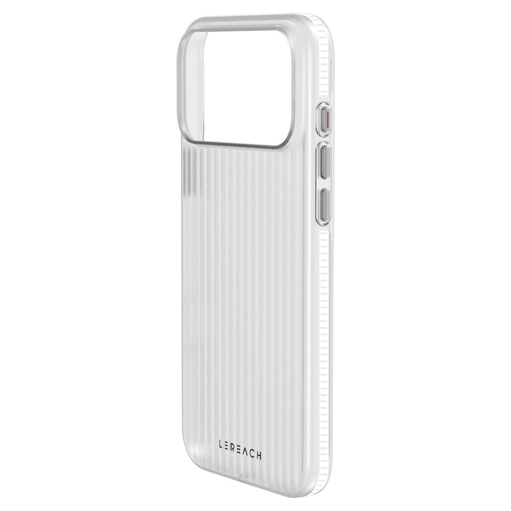 Compatible with iPhone 18 Pro Max LeReach TOC Icicle Series Ice Mist Double-Sided Non-Slip Phone Case - White