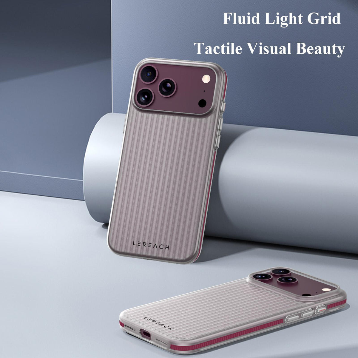 Compatible with iPhone 18 Pro Max LeReach TOC Icicle Series Ice Mist Double-Sided Non-Slip Phone Case - Orange