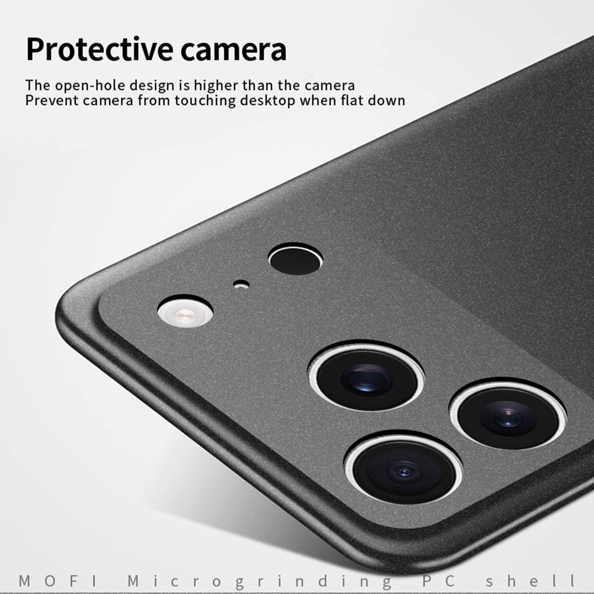 Compatible with iPhone 18 Pro Max MOFI Fandun Series Frosted PC Ultra-thin All-inclusive Phone Case - Black