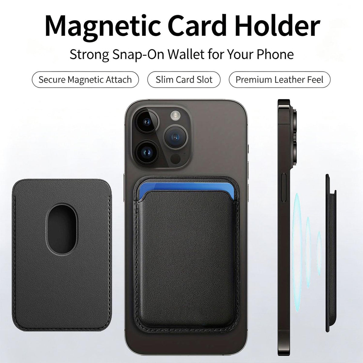 4 in 1 Set Clear Magnetic Phone Case with Screen Film + Lens Protector + Card Bag Compatible with iPhone 18 Pro Max - Transparent