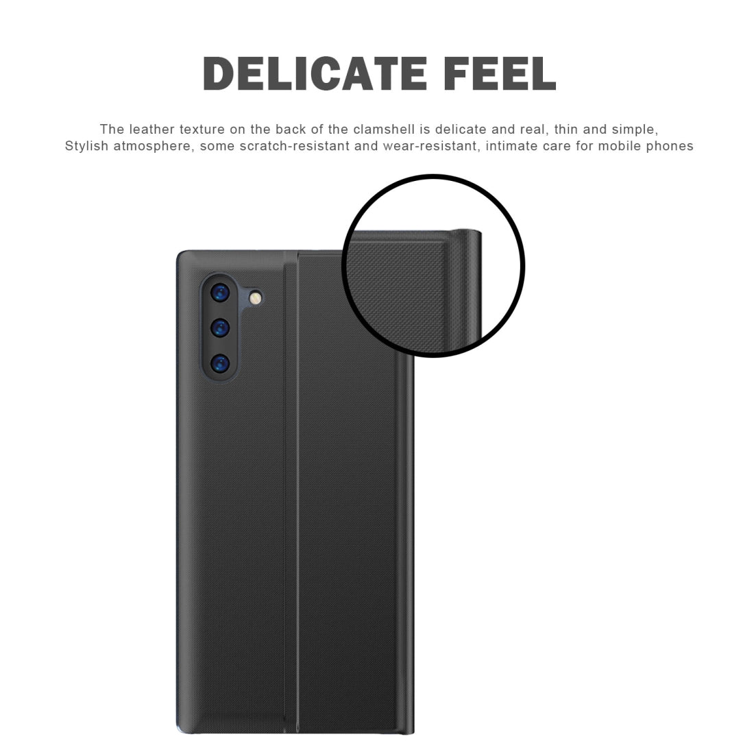 For Galaxy Note 10 Plain Texture Cloth Attraction Flip Holder Leather Phone Case(Silver)