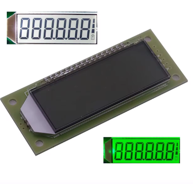LDTR - WG0101 2.4 inch 6-digit 7-segment LCD Display Module for Arduino, Screen Display Backlight Color: Green