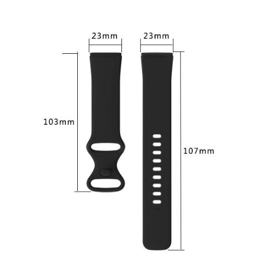 Compatible Silicone Watch Band for Fitbit Versa 3/4 & Sense Series - Red