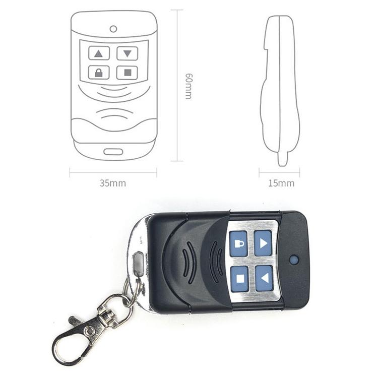 2 PCS Electric Roller Shutter Waterproof Copy Universal Remote Controller Garage Door Remote Control Key(433MHz)