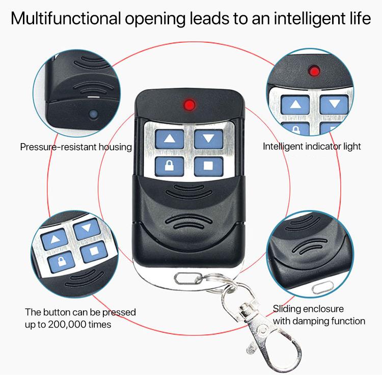 2 PCS Electric Roller Shutter Waterproof Copy Universal Remote Controller Garage Door Remote Control Key(433MHz)