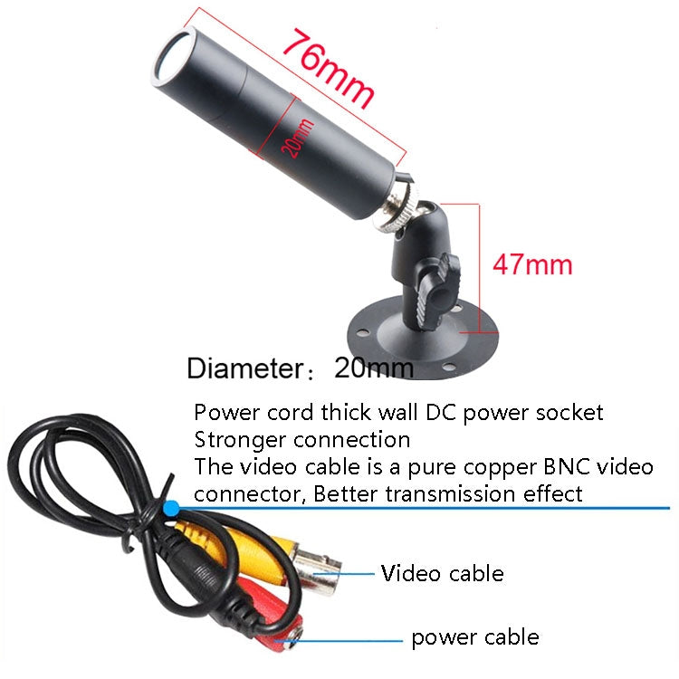 MB18 1000 Line HD Wide-Angle Surveillance Camera, Specification: NTSC