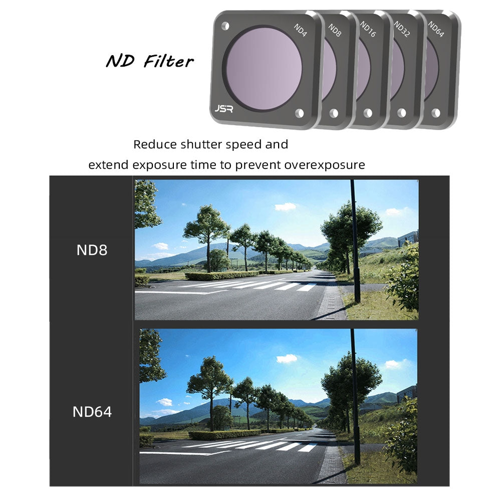 JUNESTAR Action Camera Filters For DJI Action 2,Style:  ND16