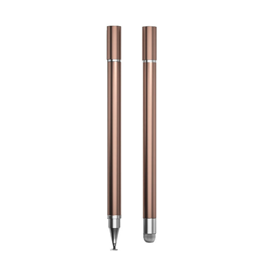 2 PCS Office Painting without Charging Cloth Head Disc Stylus Pen(Rose Gold)