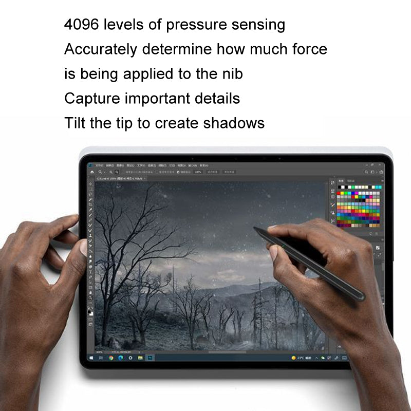 For Microsoft Surface 4096 Pressure Sensitive MPP2.0 Anti-false Touch Pressure Sensitive Capacitive Pen(Black)