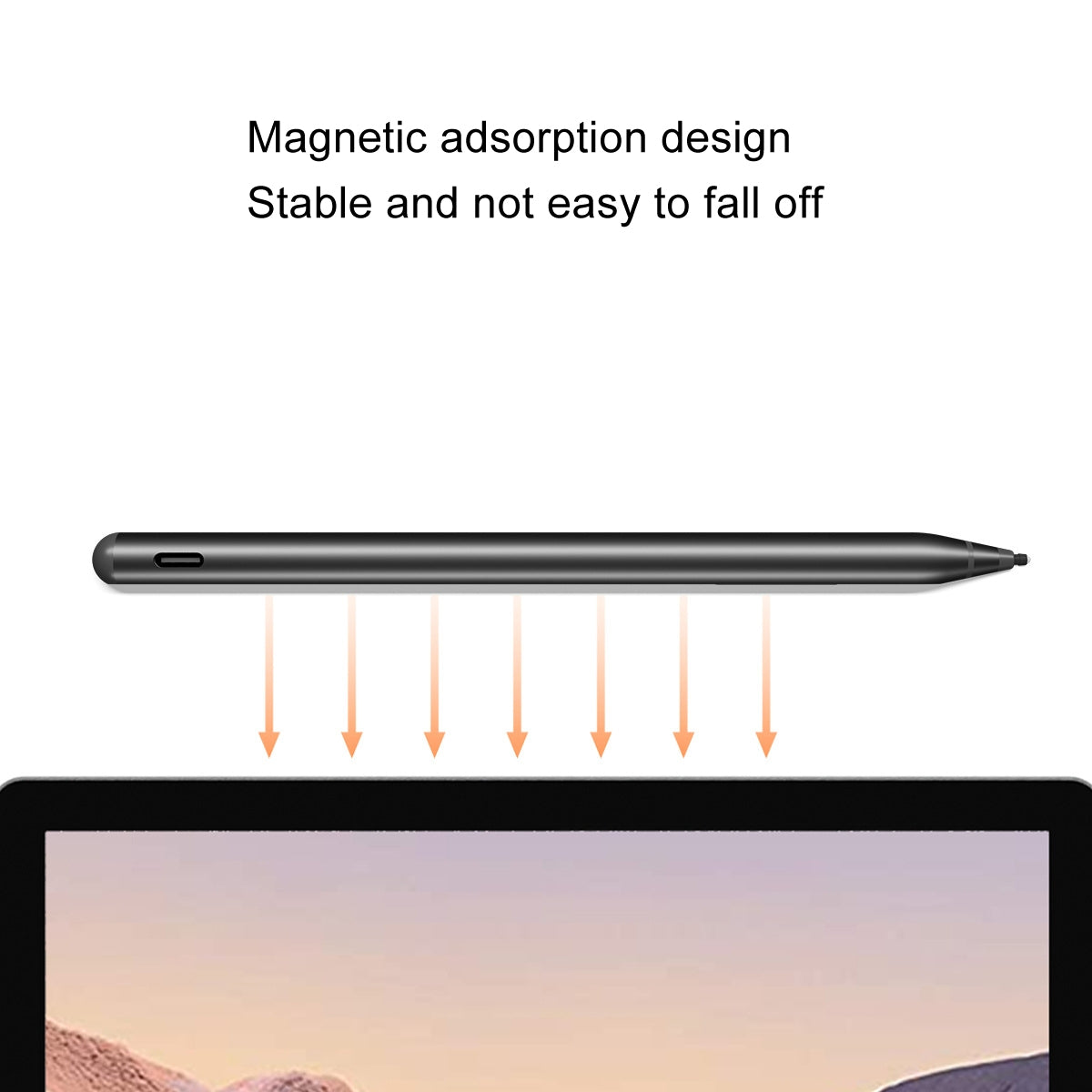 For Microsoft Surface 4096 Pressure Sensitive MPP2.0 Anti-false Touch Pressure Sensitive Capacitive Pen(Black)