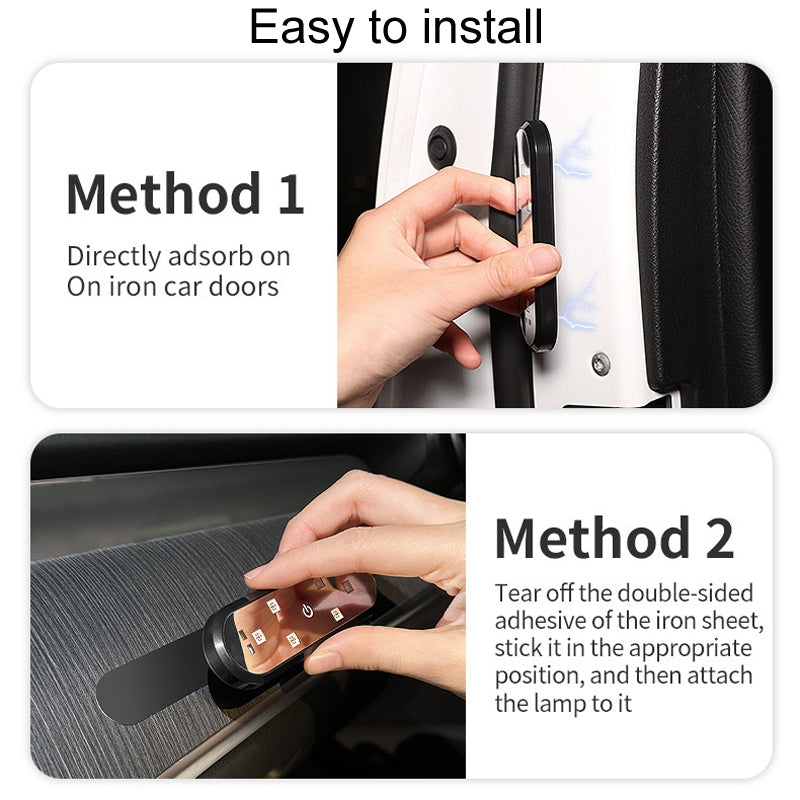 Car Universal Wiring Free Warning Lights Night Anti-Collision And Anti-Tailgating Lamp(Colorful)