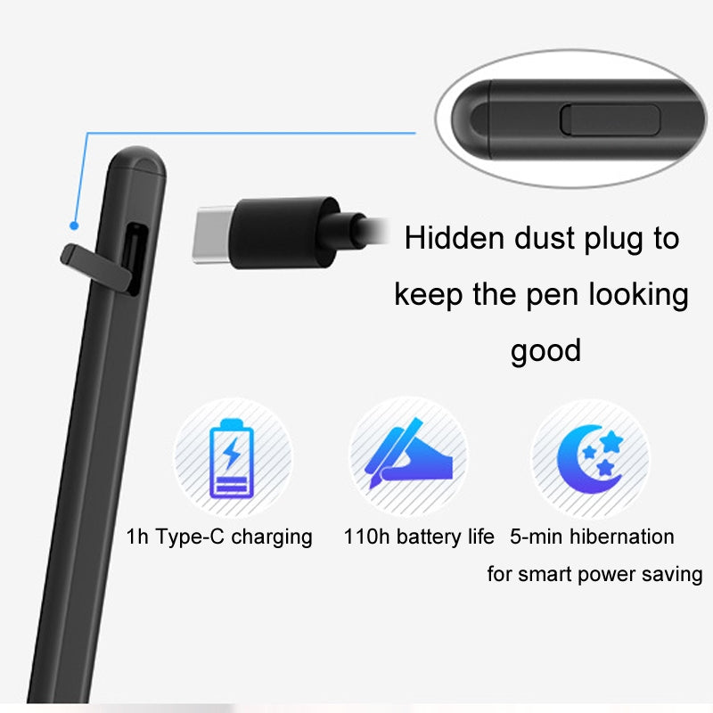 Tablet Stylus Pen USI2.0 Protocol Pen Stylus Anti False Touch(Gray)