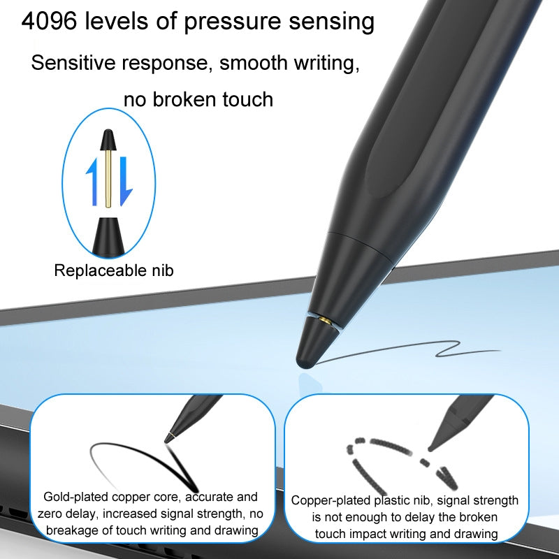 Tablet Stylus Pen USI2.0 Protocol Pen Stylus Anti False Touch(Black)