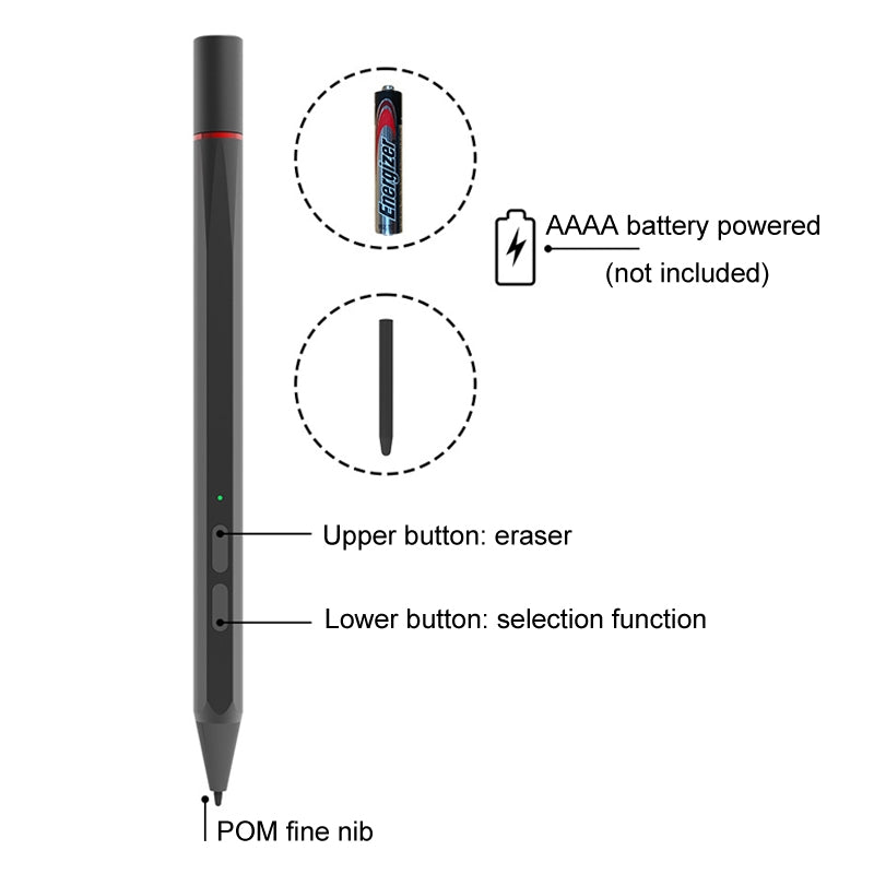 UX95 For Amazon Tablet/Chromebook Stylus 4096 Pressure Sensitive Stylus USI Protocol Pen(Silver)