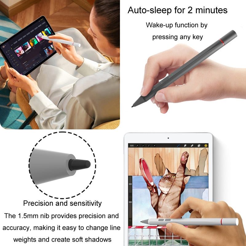 UX95 For Amazon Tablet/Chromebook Stylus 4096 Pressure Sensitive Stylus USI Protocol Pen(Black)