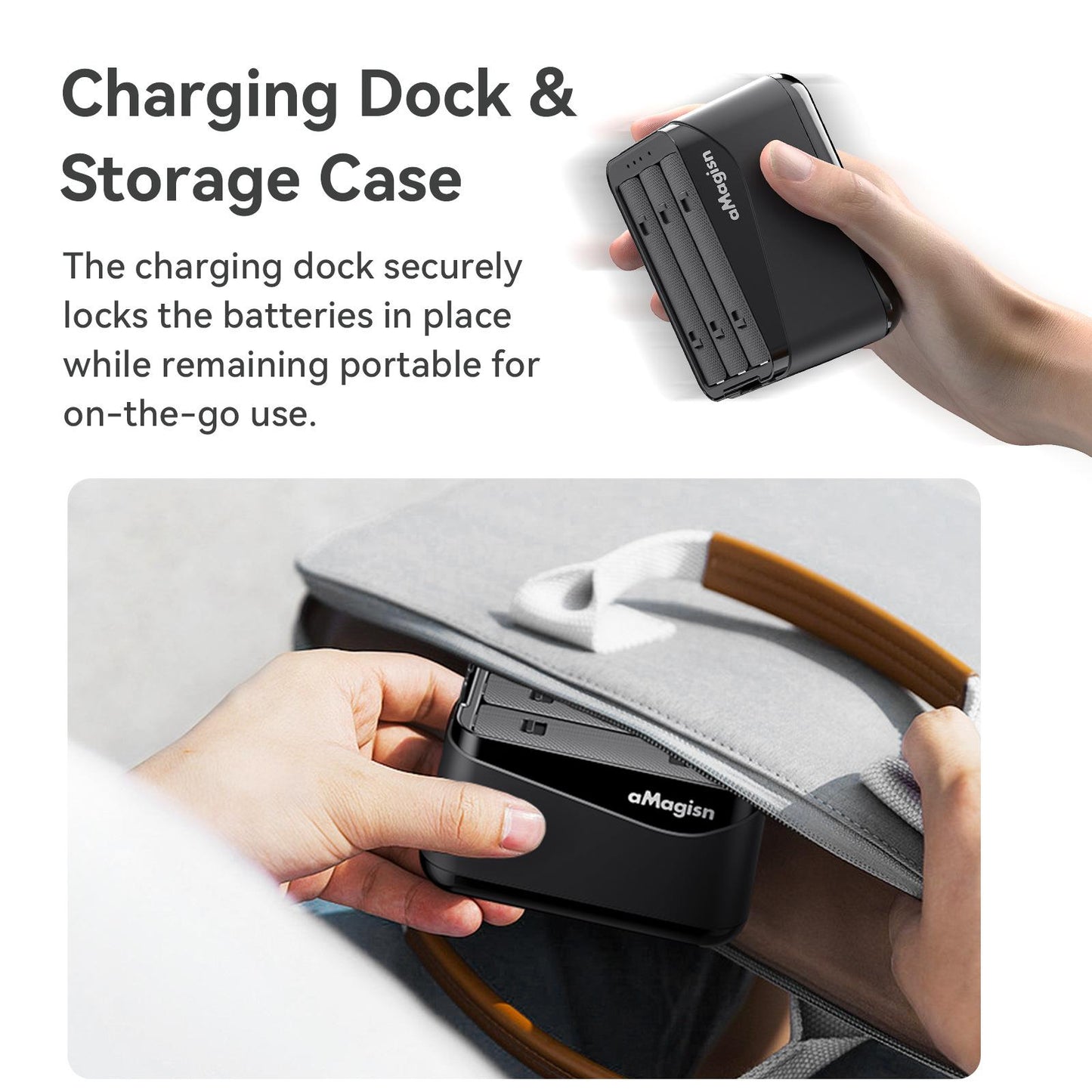 For Insta360 X5 Camera AMagisn Battery Charger Fast Charging Station For 3 Batteries Simultaneously
