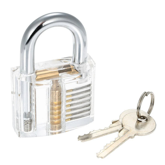 Transparent Practice Padlock with Keys – Lock Picking Training Tool
