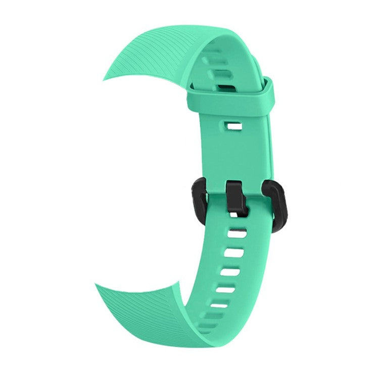 Silicone Bracelet Strap Watch Strap Adjustable Wristband Replacement for Honor Band 5 - Lake Blue