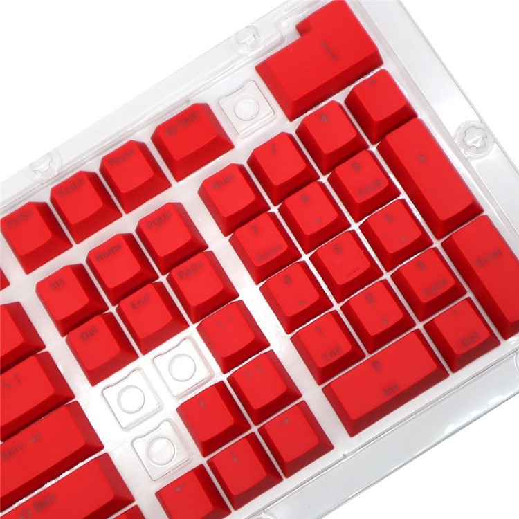 For Mechanical Keyboard 104 Keys Injection Molding PBT Keycap Set - Red