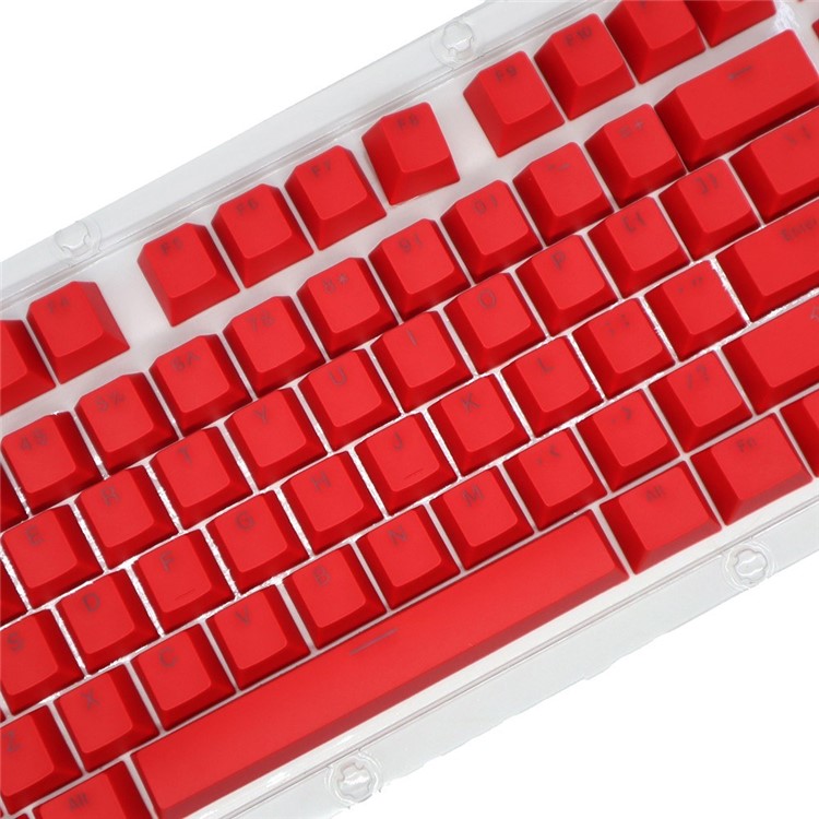 For Mechanical Keyboard 104 Keys Injection Molding PBT Keycap Set - Red