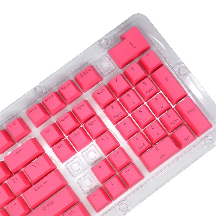 For Mechanical Keyboard 104 Keys Injection Molding PBT Keycap Set - Pink