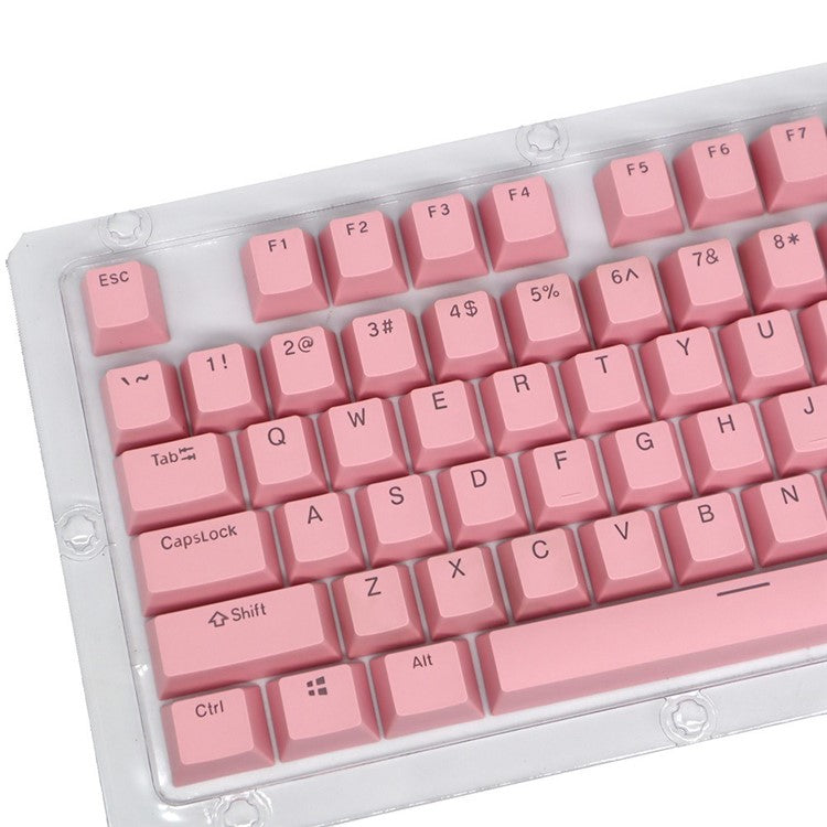 For Mechanical Keyboard 104 Keys Injection Molding PBT Keycap Set - Light Pink