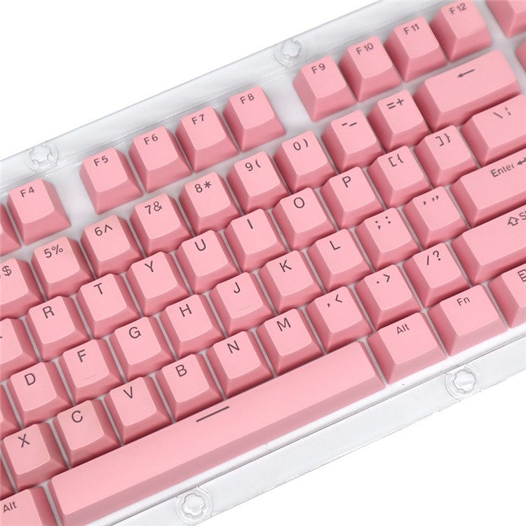For Mechanical Keyboard 104 Keys Injection Molding PBT Keycap Set - Light Pink